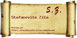 Stefanovits Zita névjegykártya